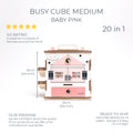 Busy Cube Medium Baby Pink